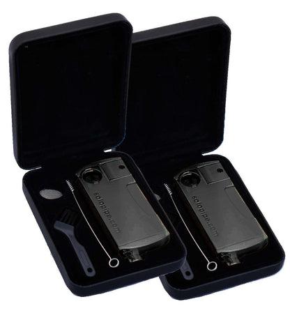 2 Pack The Original Refillable SoloPipe® Self Lighting Pipe - Luxuriant Gunmetal - solopipe