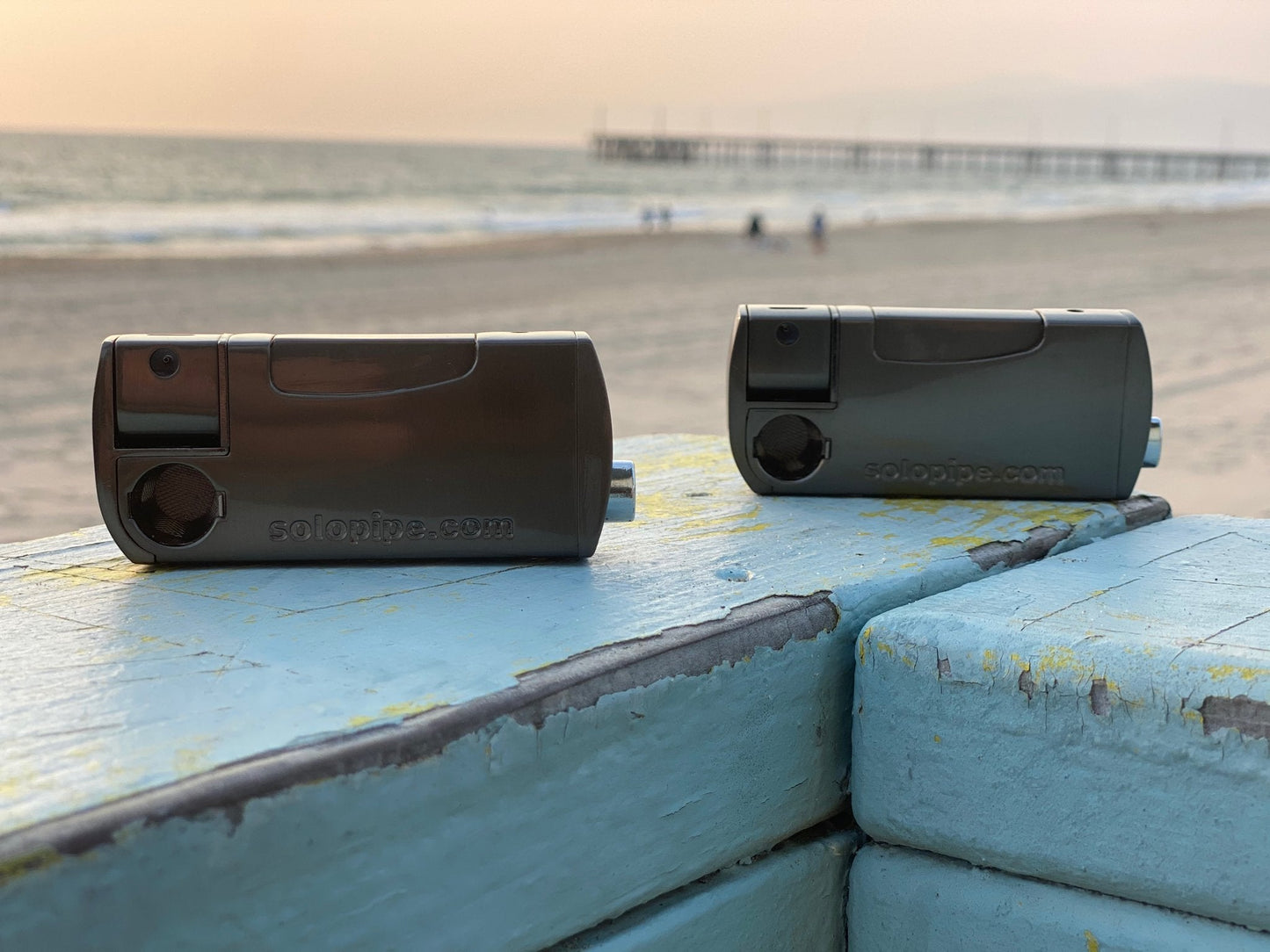 2 Pack The Original Refillable SoloPipe® Self Lighting Pipe - Luxuriant Gunmetal - solopipe