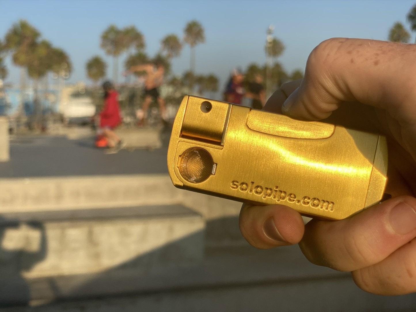 2 Pack The Original Refillable SoloPipe® Self Lighting Pipe - Opulent Gold - solopipe